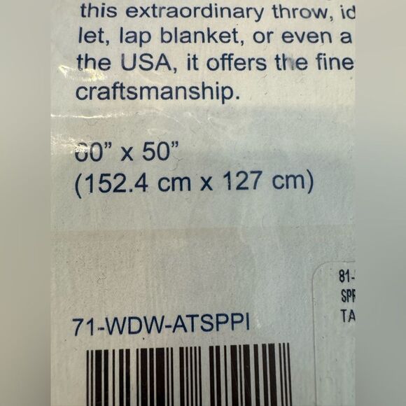 VTG Disney World Bedding Theme Park Mickey Minnie Throw Blanket Tapestry 60”x50” - Picture 3 of 7